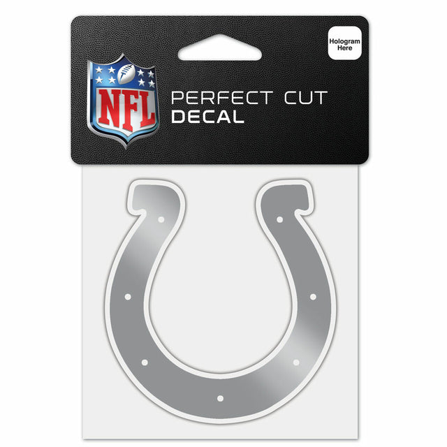 Indianapolis Colts Decal 4x4 Perfect Cut Metallic Silver