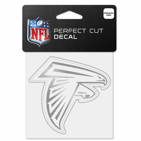 ~Atlanta Falcons Decal 4x4 Perfect Cut Metallic Silver - Special Order~ backorder