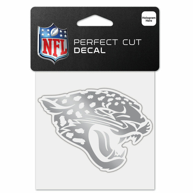 Jacksonville Jaguars Decal 4x4 Perfect Cut Metallic Silver