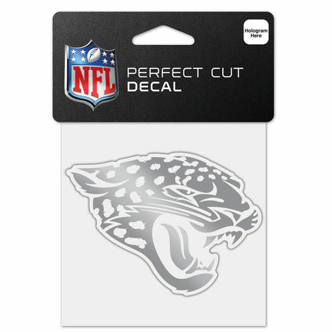 ~Jacksonville Jaguars Decal 4x4 Perfect Cut Metallic Silver - Special Order~ backorder