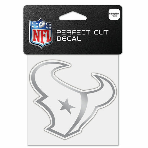 ~Houston Texans Decal 4x4 Perfect Cut Metallic Silver - Special Order~ backorder
