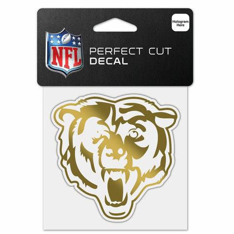 ~Chicago Bears Decal 4x4 Perfect Cut Metallic Gold - Special Order~ backorder