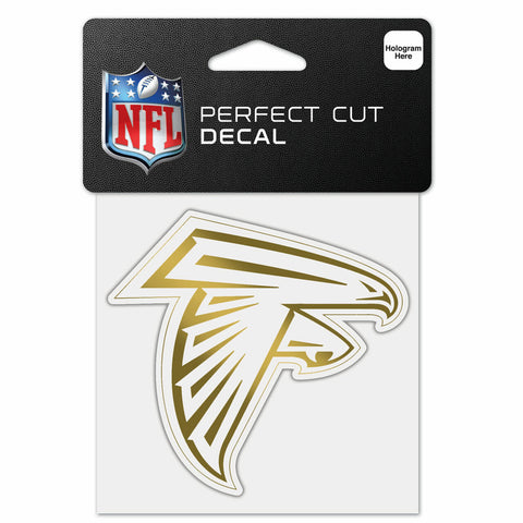 ~Atlanta Falcons Decal 4x4 Perfect Cut Metallic Gold - Special Order~ backorder