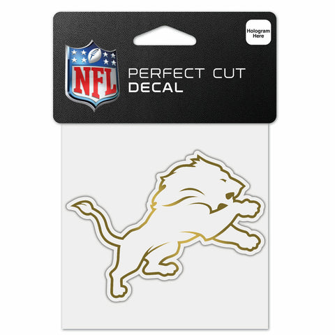 ~Detroit Lions Decal 4x4 Perfect Cut Metallic Gold - Special Order~ backorder