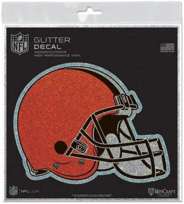 Cleveland Browns Decal 6x6 Glitter