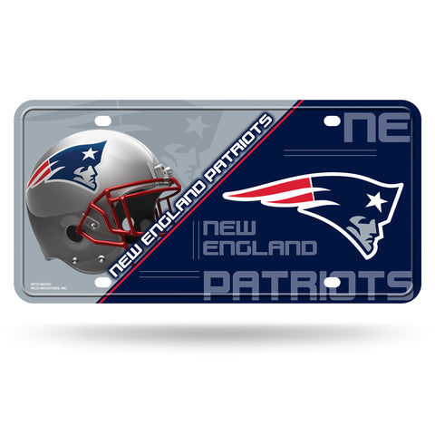 New England Patriots License Plate Metal
