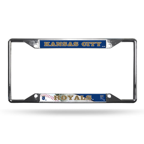 Kansas City Royals License Plate Frame Chrome EZ View