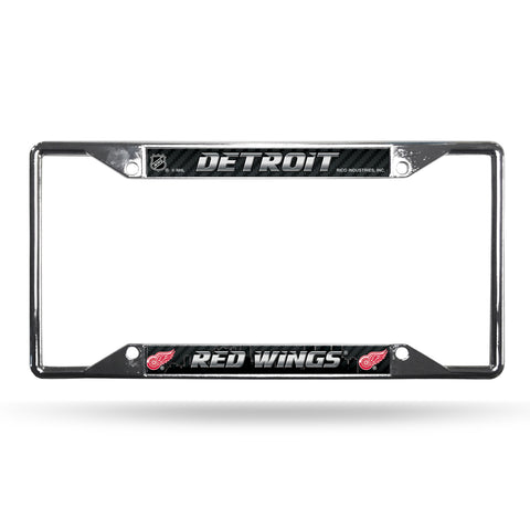 ~Detroit Red Wings License Plate Frame Chrome EZ View~ backorder
