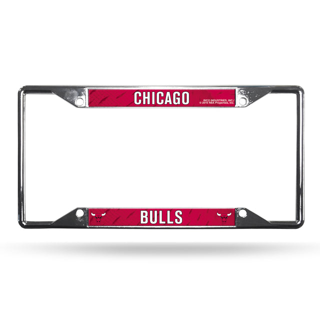 Chicago Bulls License Plate Frame Chrome EZ View