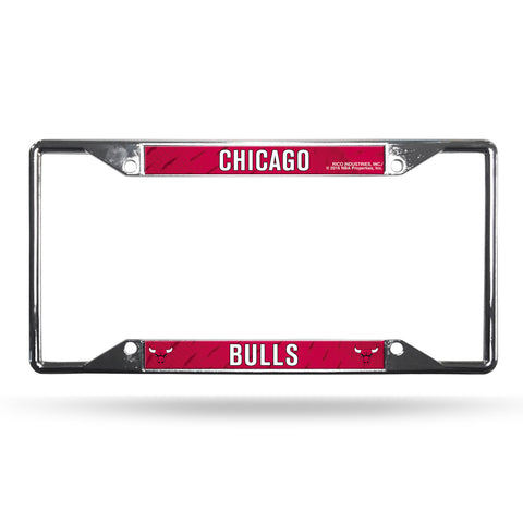 ~Chicago Bulls License Plate Frame Chrome EZ View - Special Order~ backorder