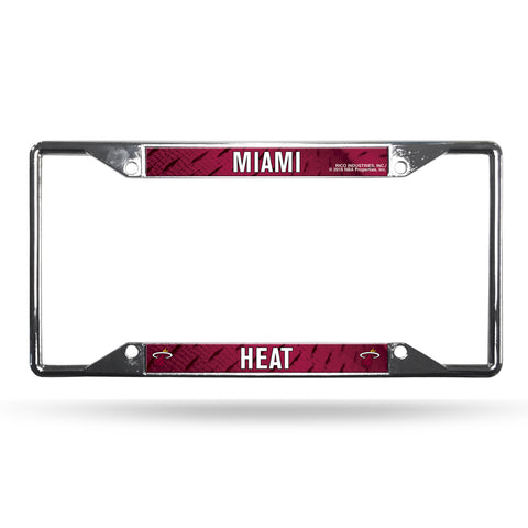 ~Miami Heat License Plate Frame Chrome EZ View~ backorder