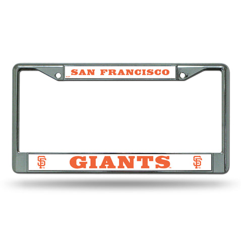~San Francisco Giants License Plate Frame Chrome SF Logo - Special Order~ backorder