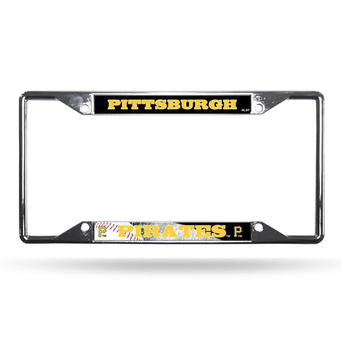 ~Pittsburgh Pirates License Plate Frame Chrome EZ View - Special Order~ backorder