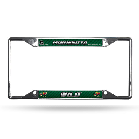 ~Minnesota Wild License Plate Frame Chrome EZ View - Special Order~ backorder