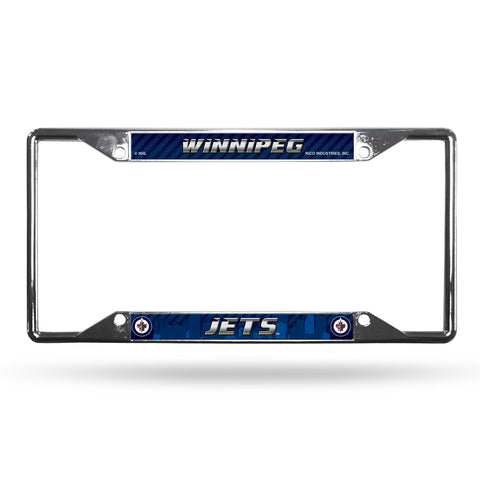 ~Winnipeg Jets License Plate Frame Chrome EZ View - Special Order~ backorder