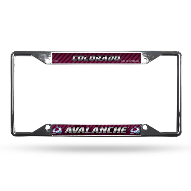 Colorado Avalanche License Plate Frame Chrome EZ View