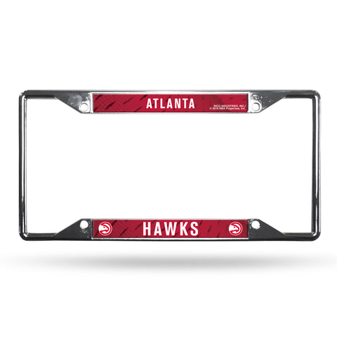 ~Atlanta Hawks License Plate Frame Chrome EZ View - Special Order~ backorder