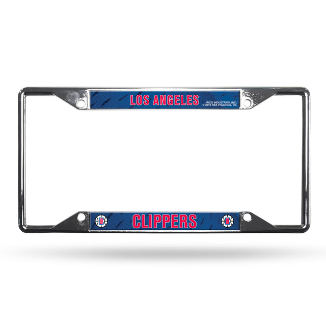 Los Angeles Clippers License Plate Frame Chrome EZ View