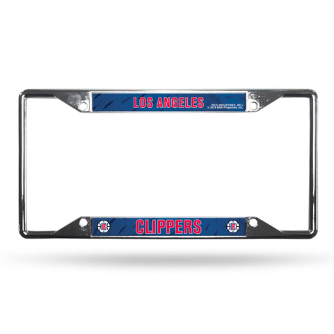 ~Los Angeles Clippers License Plate Frame Chrome EZ View - Special Order~ backorder