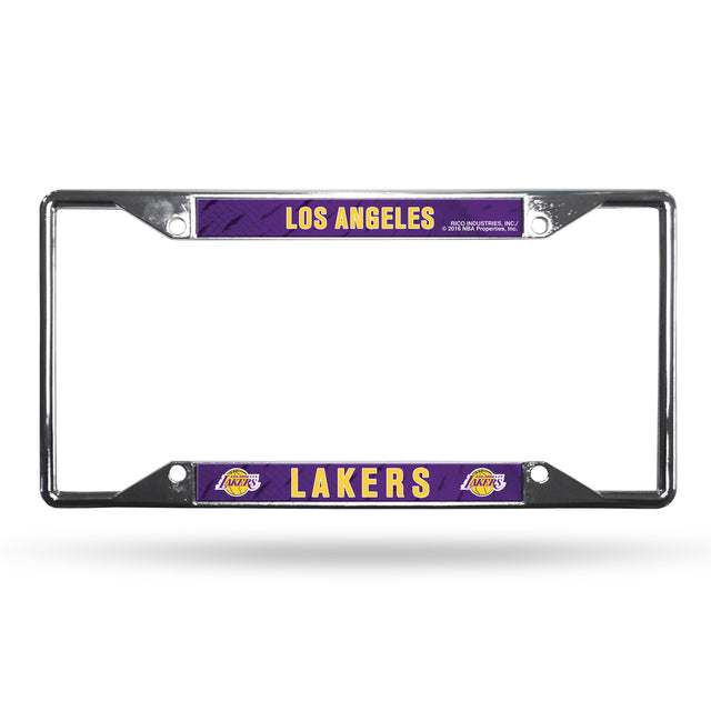 Los Angeles Lakers License Plate Frame Chrome EZ View