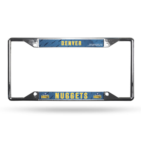 ~Denver Nuggets License Plate Frame Chrome EZ View - Special Order~ backorder