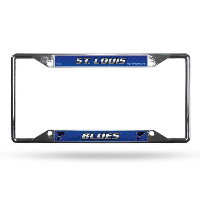 St. Louis Blues License Plate Frame Chrome EZ View