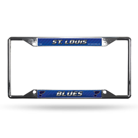 ~St. Louis Blues License Plate Frame Chrome EZ View - Special Order~ backorder