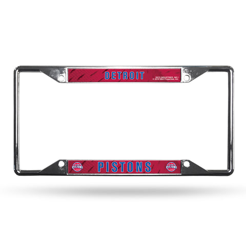~Detroit Pistons License Plate Frame Chrome EZ View - Special Order~ backorder