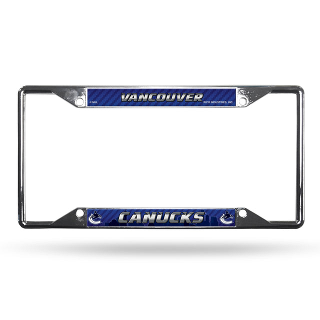 Vancouver Canucks License Plate Frame Chrome EZ View