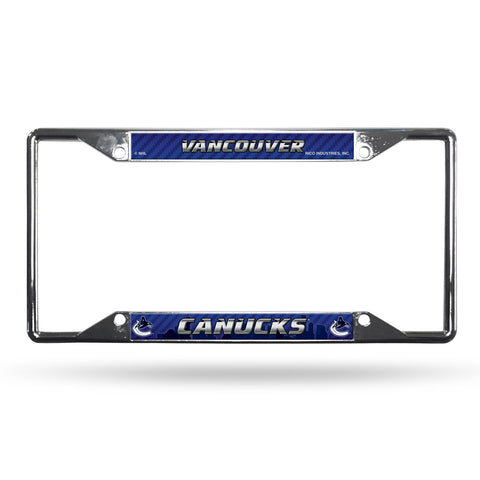~Vancouver Canucks License Plate Frame Chrome EZ View - Special Order~ backorder