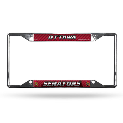 ~Ottawa Senators License Plate Frame Chrome EZ View - Special Order~ backorder