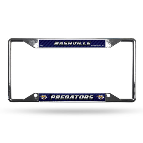 ~Nashville Predators License Plate Frame Chrome EZ View - Special Order~ backorder