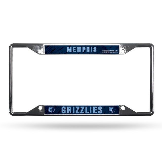 Marco para matrícula de los Memphis Grizzlies cromado de fácil visualización