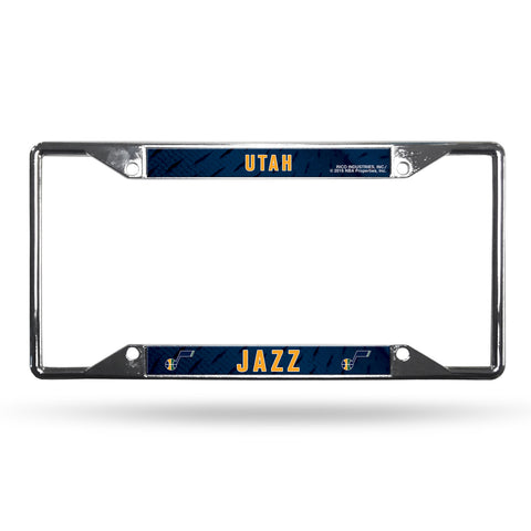 ~Utah Jazz License Plate Frame Chrome EZ View - Special Order~ backorder