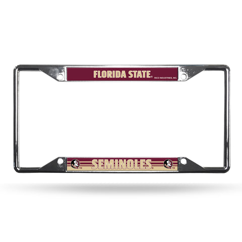 ~Florida State Seminoles License Plate Frame Chrome EZ View~ backorder