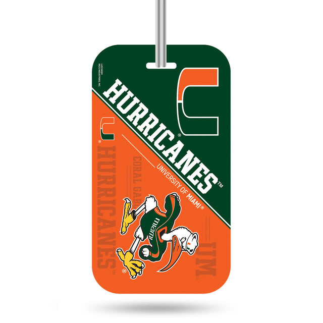 Etiqueta de equipaje de los Miami Hurricanes