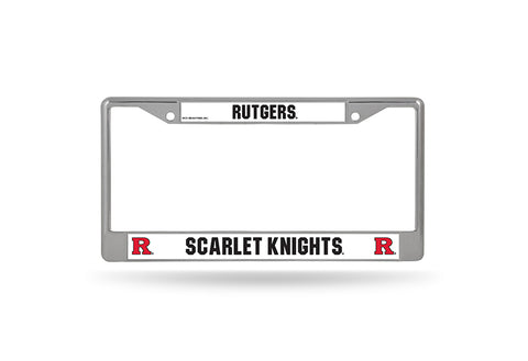 ~Rutgers Scarlet Knights License Plate Frame Chrome - Special Order~ backorder