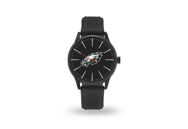 Reloj de los Philadelphia Eagles para hombre, estilo animador, con correa de reloj negra