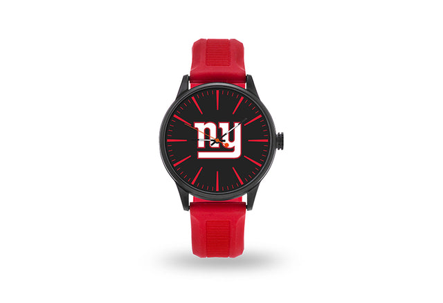 Reloj de los New York Giants para hombre, estilo animador, con correa roja