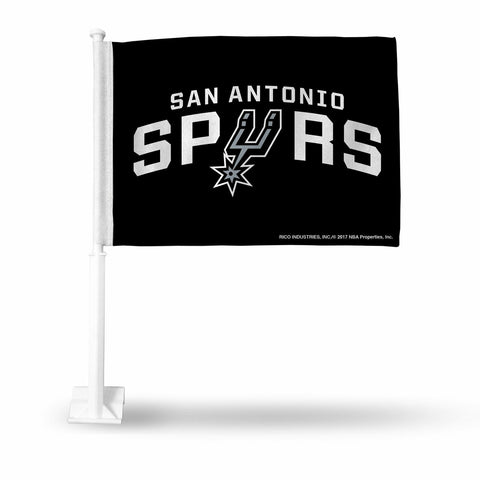~San Antonio Spurs Flag Car Style Black with White Pole - Special Order~ backorder