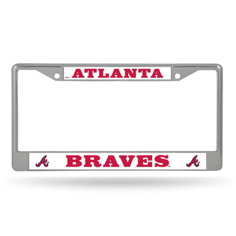 Atlanta Braves License Plate Frame Chrome - Special Order