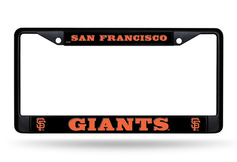 ~San Francisco Giants License Plate Frame Metal Black Alternate~ backorder