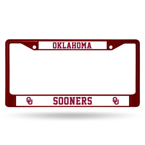 Oklahoma Sooners License Plate Frame Metal Maroon