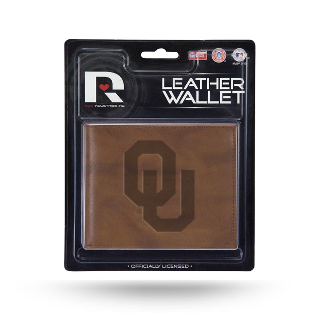 Billetera de cuero con relieve de los Oklahoma Sooners