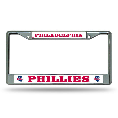 Philadelphia Phillies License Plate Frame Chrome Alternate