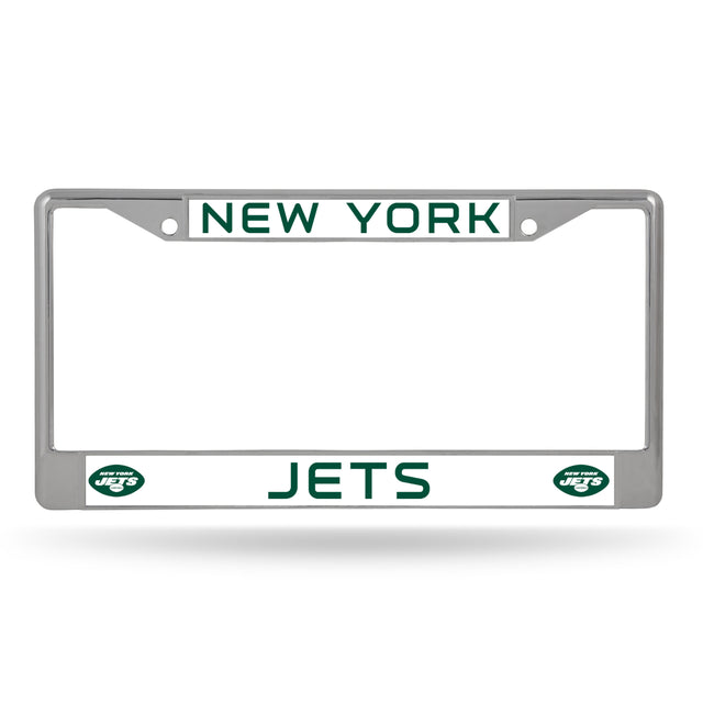 New York Jets License Plate Frame Chrome Alternate