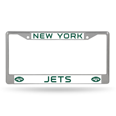 New York Jets License Plate Frame Chrome Alternate