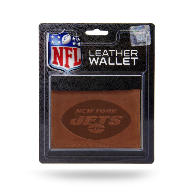 New York Jets Wallet Trifold Leather Embossed Alternate