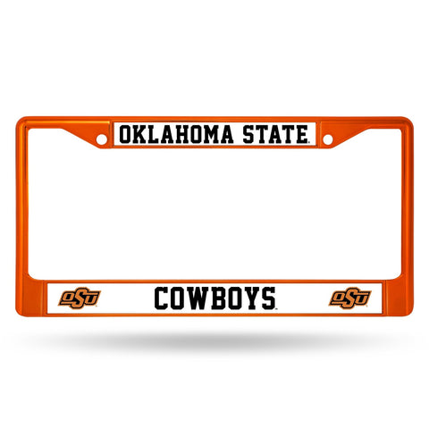 ~Oklahoma State Cowboys License Plate Frame Metal Orange~ backorder
