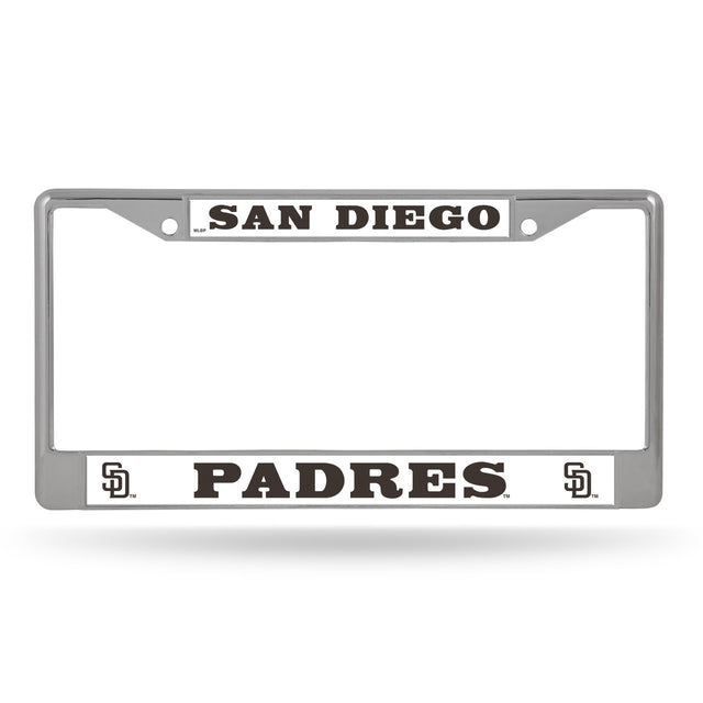 San Diego Padres License Plate Frame Chrome Alternate